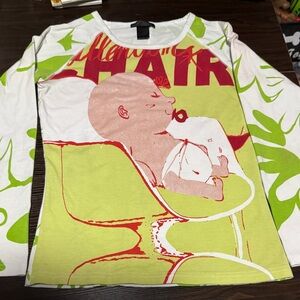 Custo Barcelona Graphic Long Sleeve Tee - White, Green, Red